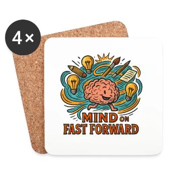 ThoughtTurbo Forward - Coasters (set of 4) - white - Front
