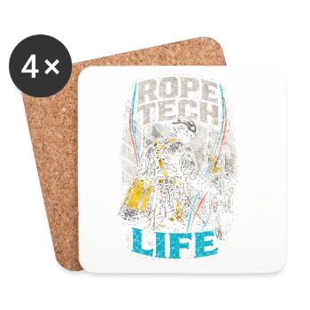 Industrial Climber Height Worker Rope Tech Life - Coasters (set of 4) - white - Front