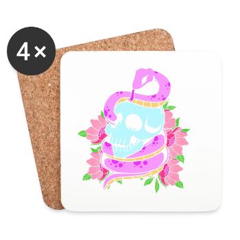 Gothique pastel - Dessous de verre (lot de 4) - blanc - Devant