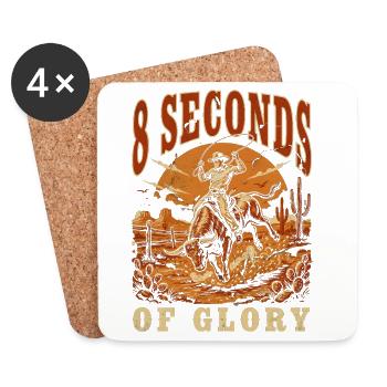 Huit secondes de Gloire Rodeo - Dessous de verre (lot de 4) - blanc - Devant