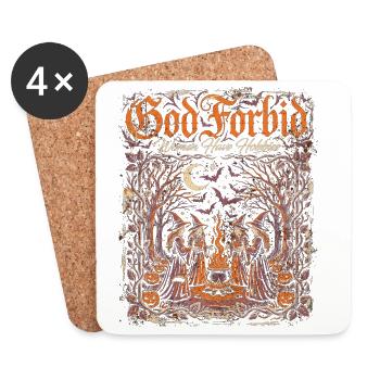 Dieu nous en garde les Sorcières d’Automne - Dessous de verre (lot de 4) - blanc - Devant