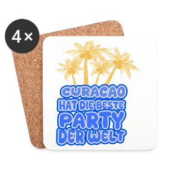 Urlaubsregion Curacao - Untersetzer (4er-Set) - Weiß - Vorne