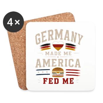 German Blood American Roots - Coasters (set of 4) - white - Front