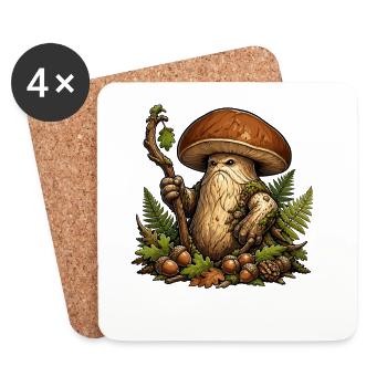 Mooshroom Guardian of the Forest - Coasters (set of 4) - white - Front
