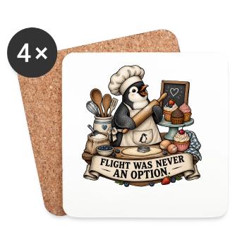 Humour de Penguin Baker Blague Baker - Dessous de verre (lot de 4) - blanc - Devant