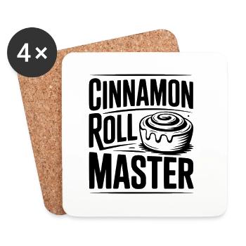 Cinnamon Roll Master - Coasters (set of 4) - white - Front