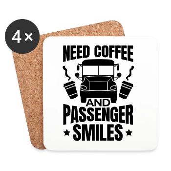 Bus Driver Funny Saying - Coasters (set of 4) - white - Front