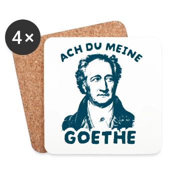 Ach du meine Goethe  Literatur Wortspiel Humor - Untersetzer (4er-Set) - Weiß - Vorne