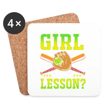 Softball Mom - Coasters (set of 4) - white - Front