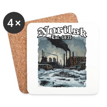 Norilsk 1935 Industrial City - Coasters (set of 4) - white - Front