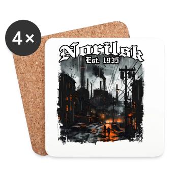 Norilsk Industry Night 1935 - Coasters (set of 4) - white - Front