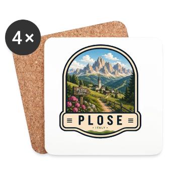 Plose Dolomites Italy Vintage Tour - Coasters (set of 4) - white - Front