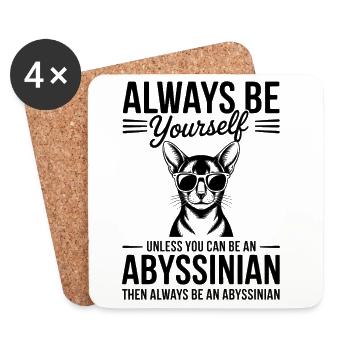 Abyssinian Cat Sayings Abyssinian Cat Gift - Coasters (set of 4) - white - Front