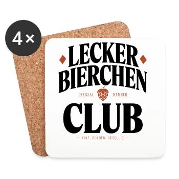 Lecker Bierchen Club Bier Spruch JGA Malle Bier - Coasters (set of 4) - white - Front