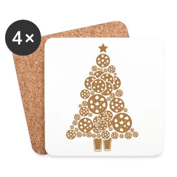 Cookie Christmas Cookies - Coasters (set of 4) - white - Front