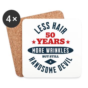50th Birthday Devil - Coasters (set of 4) - white - Front