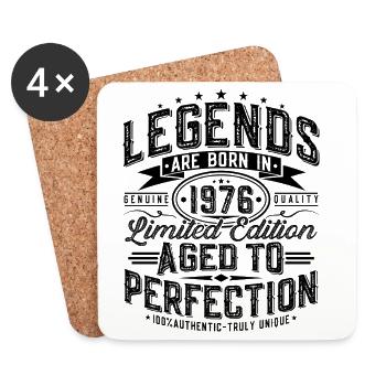 1976 Vintage Vintage Birthday Retro Gift - Coasters (set of 4) - white - Front
