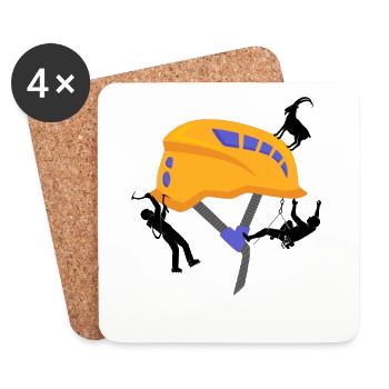 Safety Helmet Climbing Helmet Mountaineer - Coasters (set of 4) - white - Front