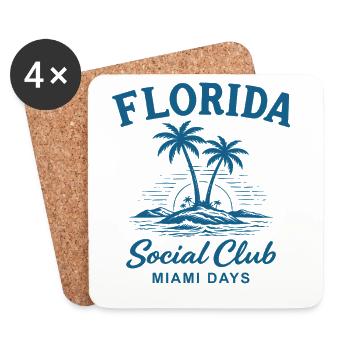 Florida Social Club Miami Days - Coasters (set of 4) - white - Front