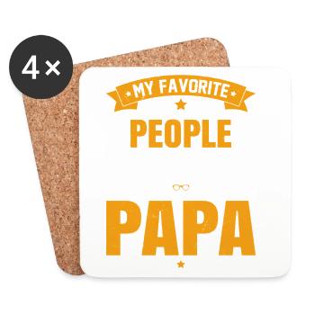 My Favorite People Call Me Papa - Coasters (set of 4) - white - Front