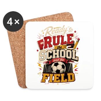 School enrollment football - Coasters (set of 4) - white - Front