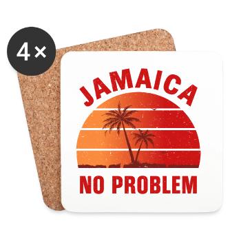 Jamaika Kein Problem - Untersetzer (4er-Set) - Weiß - Vorne