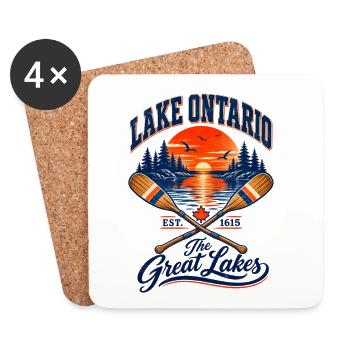 Lake Ontario Great Lakes - Untersetzer (4er-Set) - Weiß - Vorne