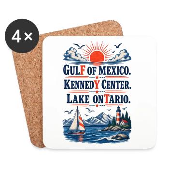 Gulf of Mexico Kennedy Center Lake Ontario Vintage - Untersetzer (4er-Set) - Weiß - Vorne