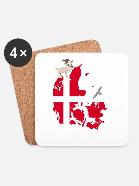 Bock auf Dänemark - Untersetzer (4er-Set) - Weiß