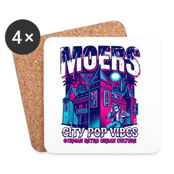 Moers German Retro Urban Culture City Pop - Untersetzer (4er-Set) - Weiß - Vorne