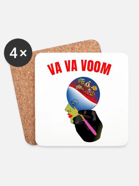 Va Va Voom – Glamour, Geld und Luxusleben - Untersetzer (4er-Set) - Weiß