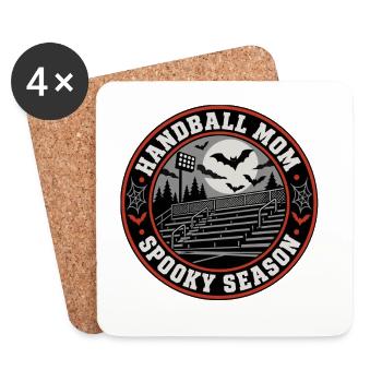 Handball Mom Spooky Season - Untersetzer (4er-Set) - Weiß - Vorne