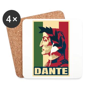 Dante Alighieri Italienischer Dichter Göttliche Komödie - Untersetzer (4er-Set) - Weiß - Vorne