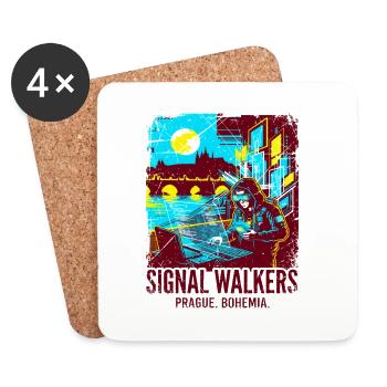 Programmer Signal Walkers Prague Bohemia - Untersetzer (4er-Set) - Weiß - Vorne