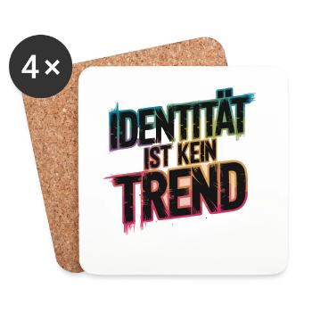 Denkmal Ist Kein Trend Denkmalschutz Kulturerbe - Untersetzer (4er-Set) - Weiß - Vorne