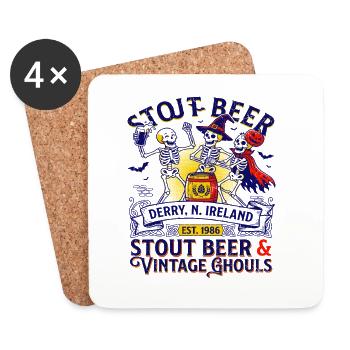 Derry Vintage Stout Beer Dublin Pub Style - Untersetzer (4er-Set) - Weiß - Vorne