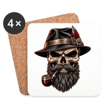 Blackforest - Outlaw - Untersetzer (4er-Set) - Weiß - Vorne
