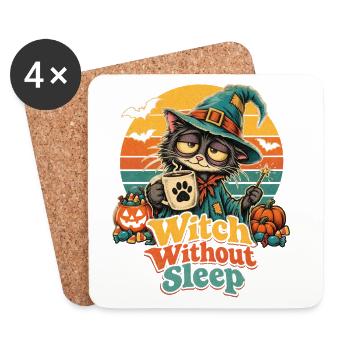Halloween Krankenschwester Mumie Nachtschicht RN - Untersetzer (4er-Set) - Weiß - Vorne