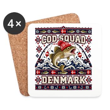 Ugly Christmas Cod Squad Denmark Fischdesign - Untersetzer (4er-Set) - Weiß - Vorne