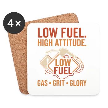 Low Fuel High Attitude Hot Rod Gas Grit Glory - Untersetzer (4er-Set) - Weiß - Vorne