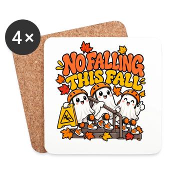 Herbstgeister: Nicht Fallen Motiv - Untersetzer (4er-Set) - Weiß - Vorne