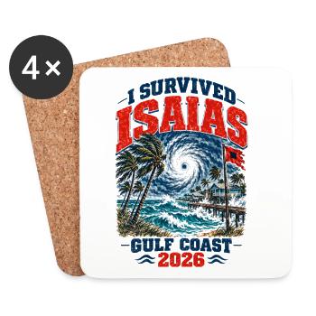 I Survived Isaias Gulf Coast 2026 Storm Survivor - Untersetzer (4er-Set) - Weiß - Vorne
