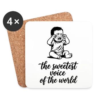 The sweetest Voice of The World Baby Singen Chor - Untersetzer (4er-Set) - Weiß - Vorne