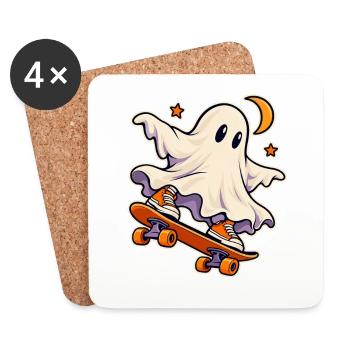 Skateboard Sprite - Untersetzer (4er-Set) - Weiß - Vorne