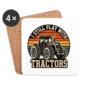 I Still Play With Tractors - Untersetzer (4er-Set) - Weiß - Vorne