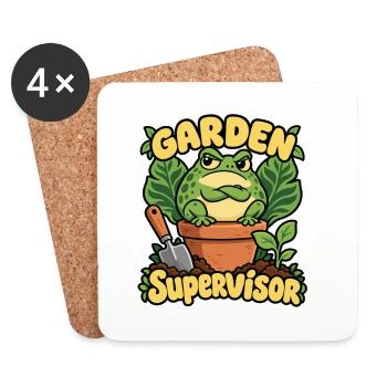 Garden Supervisor  - Untersetzer (4er-Set) - Weiß - Vorne