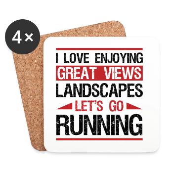 XC Running Gifts - Perfect XC Runner Design Idea - Untersetzer (4er-Set) - Weiß - Vorne
