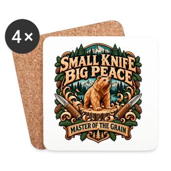 Small Knife Big Peace Master Of The Grain Bear - Untersetzer (4er-Set) - Weiß - Vorne
