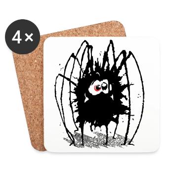 Spinne "Igitte" - Untersetzer (4er-Set) - Weiß - Vorne