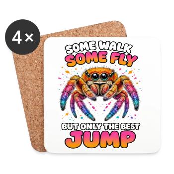 Springspinnen Zubehör Geschenk Springspinnen Fans - Untersetzer (4er-Set) - Weiß - Vorne